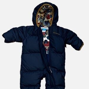 Columbia Down Snuggly Bunting Size 3-6 Months Navy Duck Down